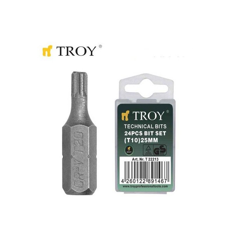 Cr-V Bits Set (T10x25mm)  TROY - 1